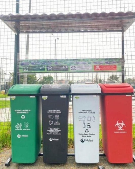 PUNTO ECOLOGICO X 4 CANECAS DE 55 LITROS COLPLAST