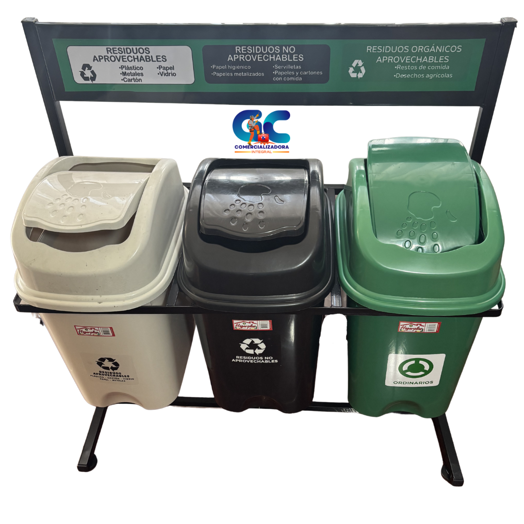 PUNTO ECOLOGICO X 3 CANECAS COLORES DEL NUEVO CODIGO
