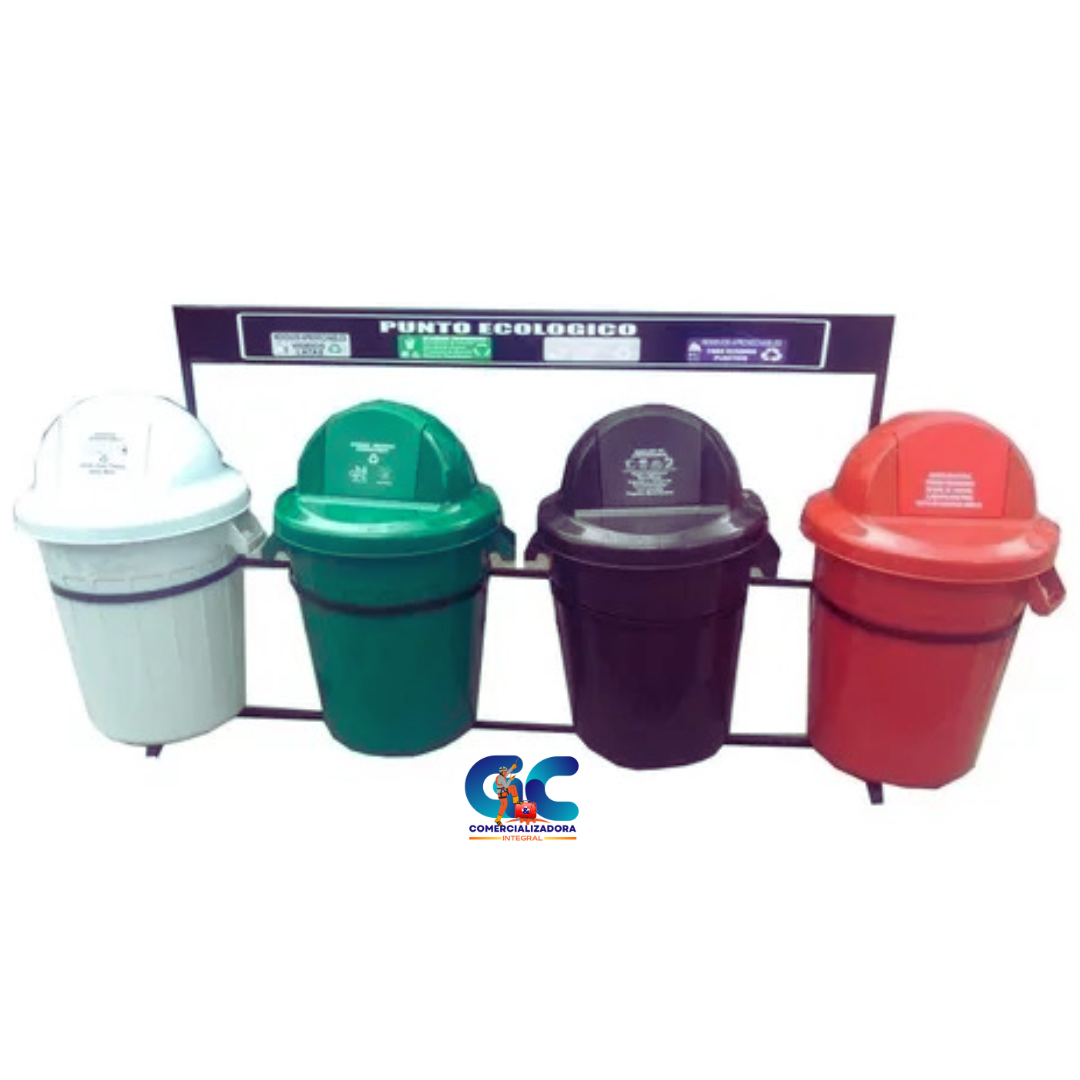 PUNTO ECOLOGICO X 4 CANECAS COLORES DEL NUEVO CODIGO