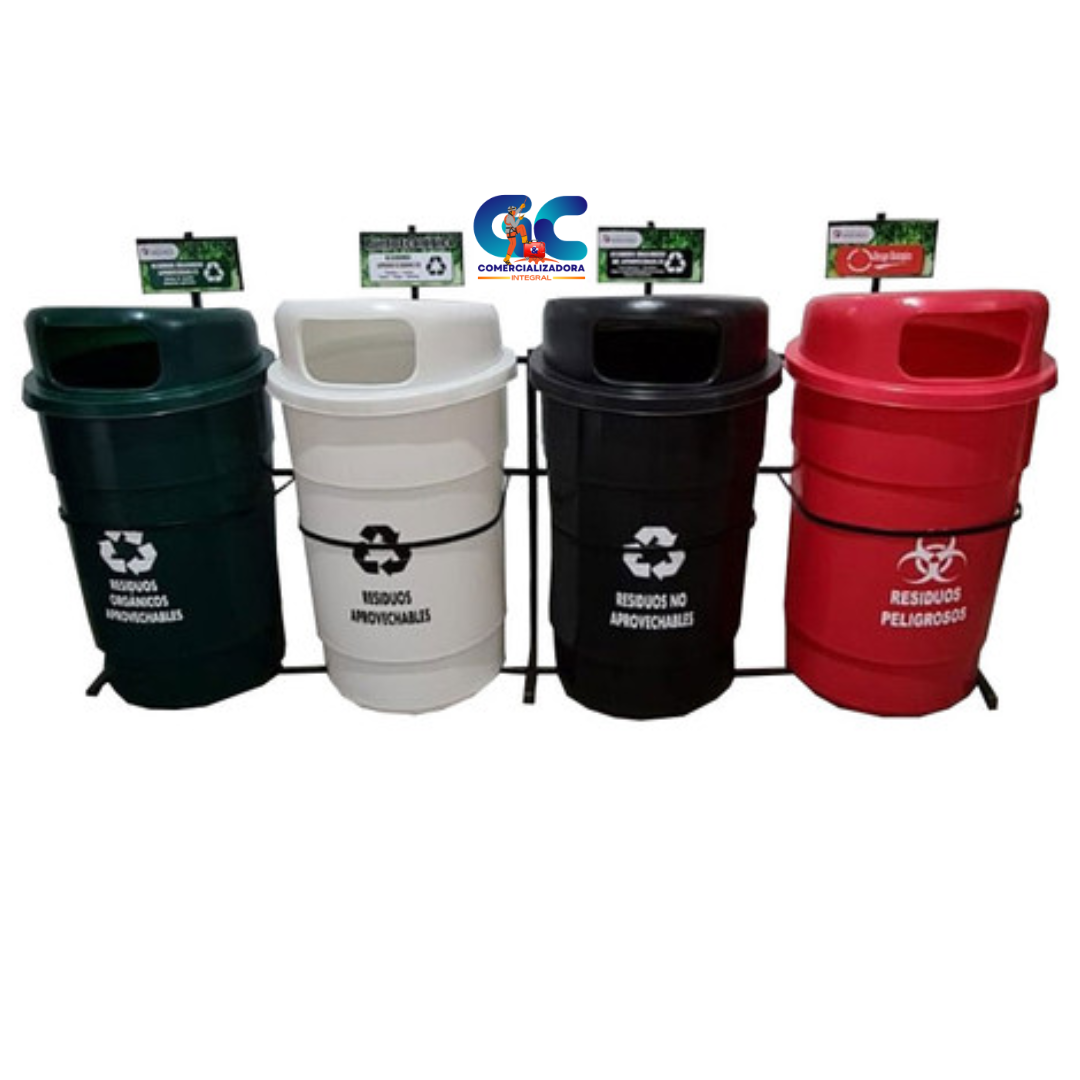 PUNTO ECOLOGICO X 4 CANECAS COLORES DEL NUEVO CODIGO