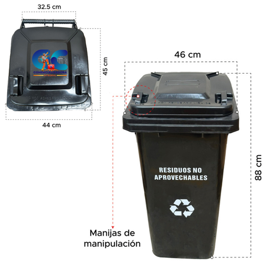 CONTENEDOR DE BASURAS CON RUEDAS COLORES NUEVO CODIGO