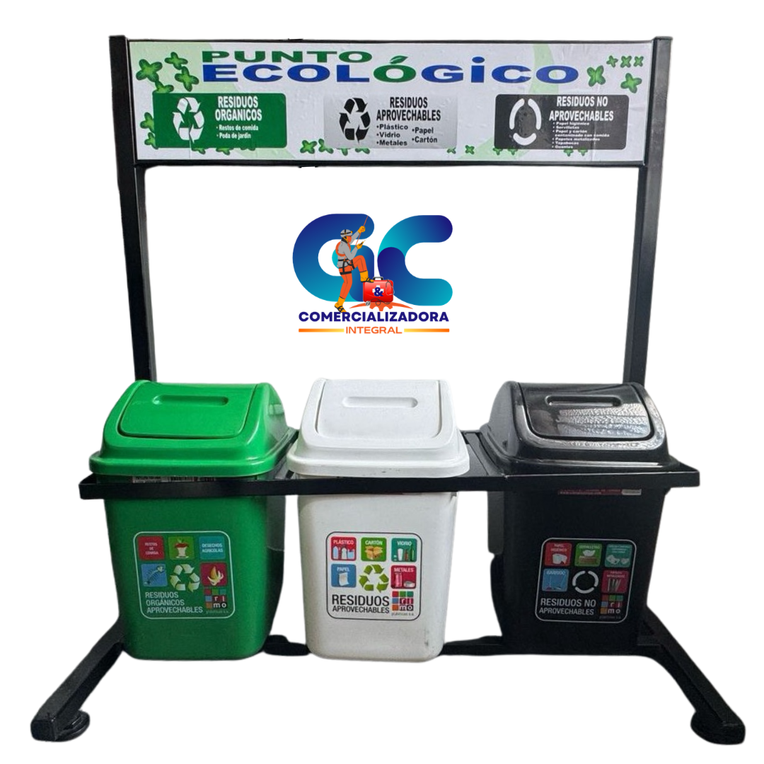 PUNTO ECOLOGICO X 3 CANECAS COLORES DEL NUEVO CODIGO